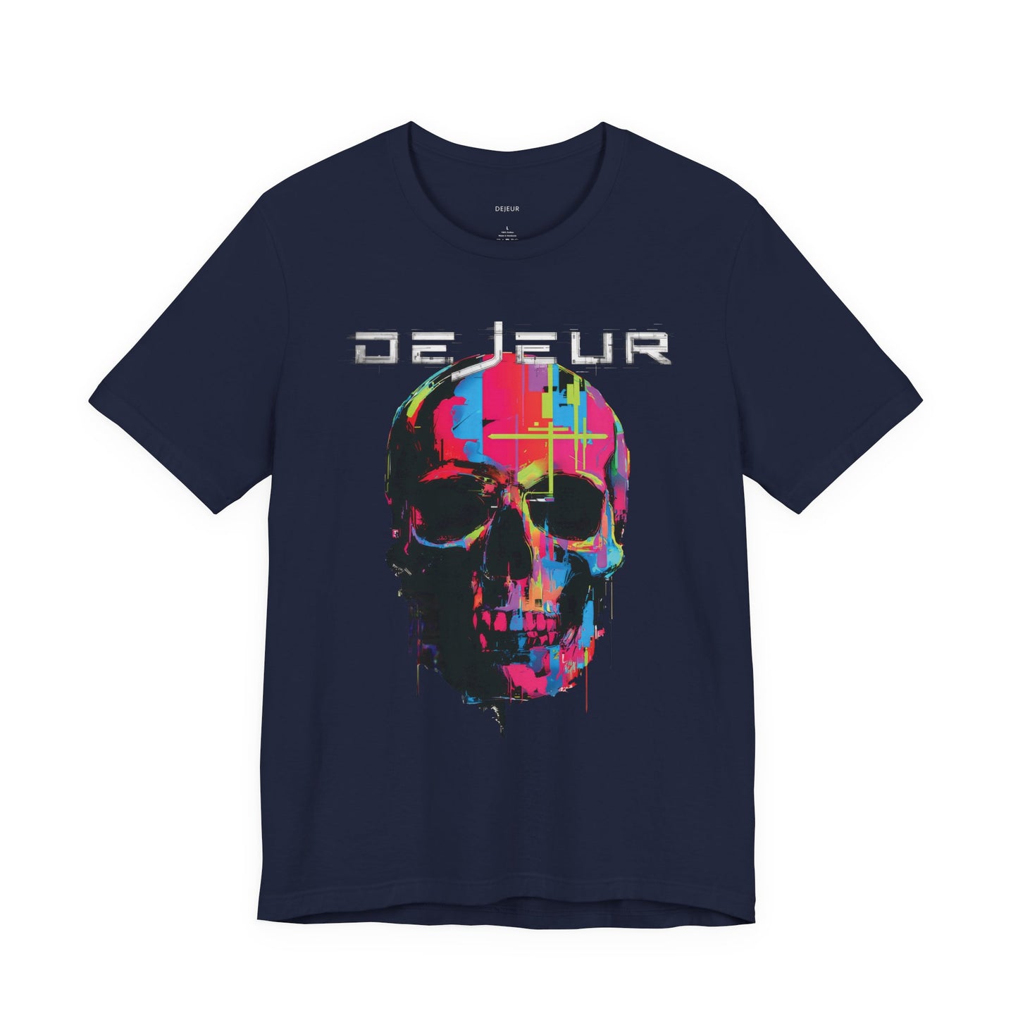 Dejeur Painted Street Art Neon Skull - T-Shirt