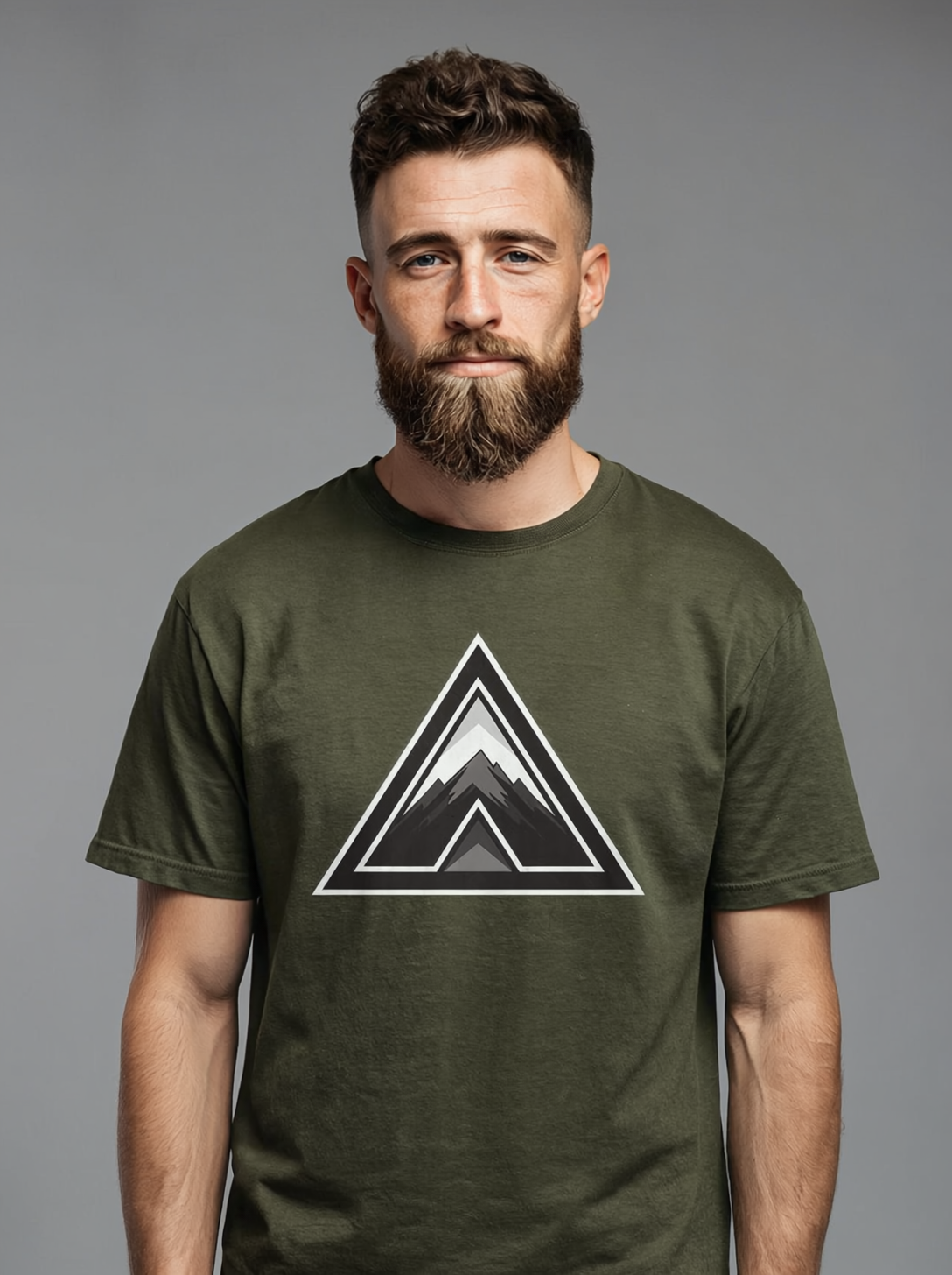 Abstract Triangular Mountain Range Silhouette - Men's T-Shirt