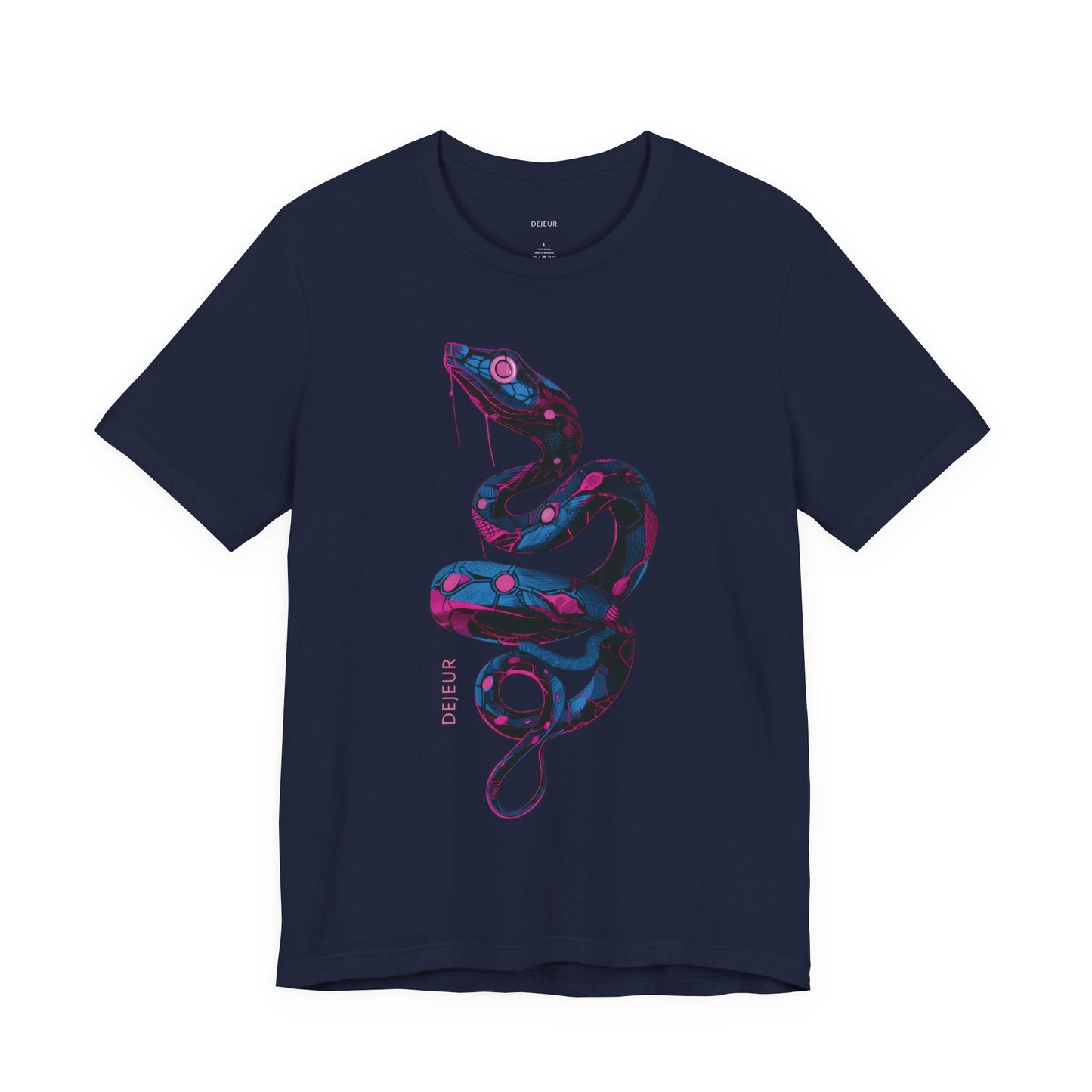 Cybernetic Bio-Mechanical Serpent Blue Pink - T-Shirt