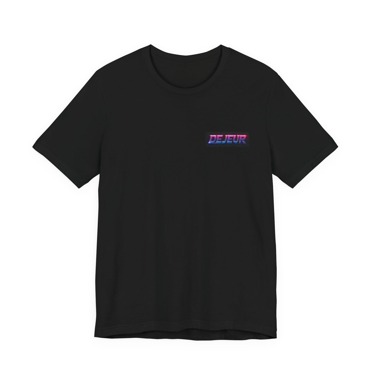 Dejeur Digital Neon Synthwave Logo - T-Shirt