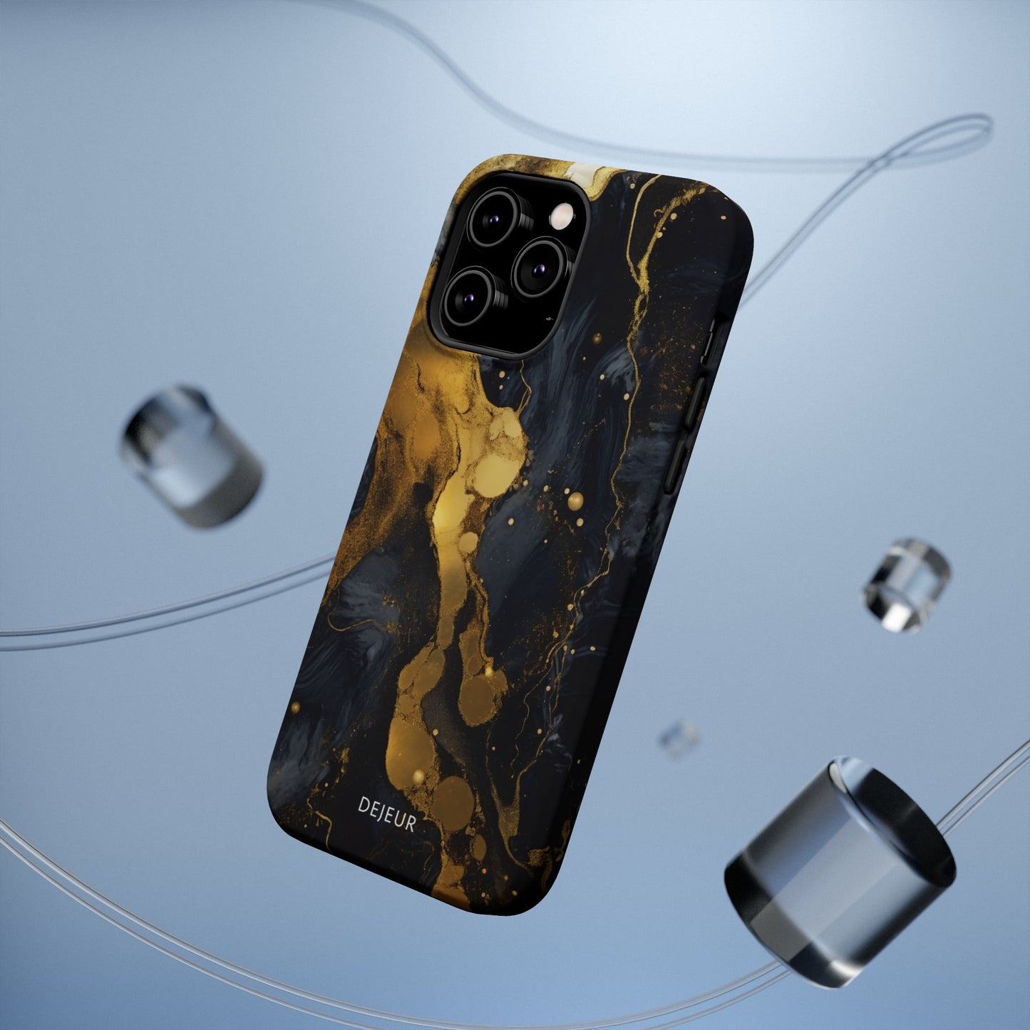 Metallic Gold Dark Marble - iPhone MagSafe Tough Case