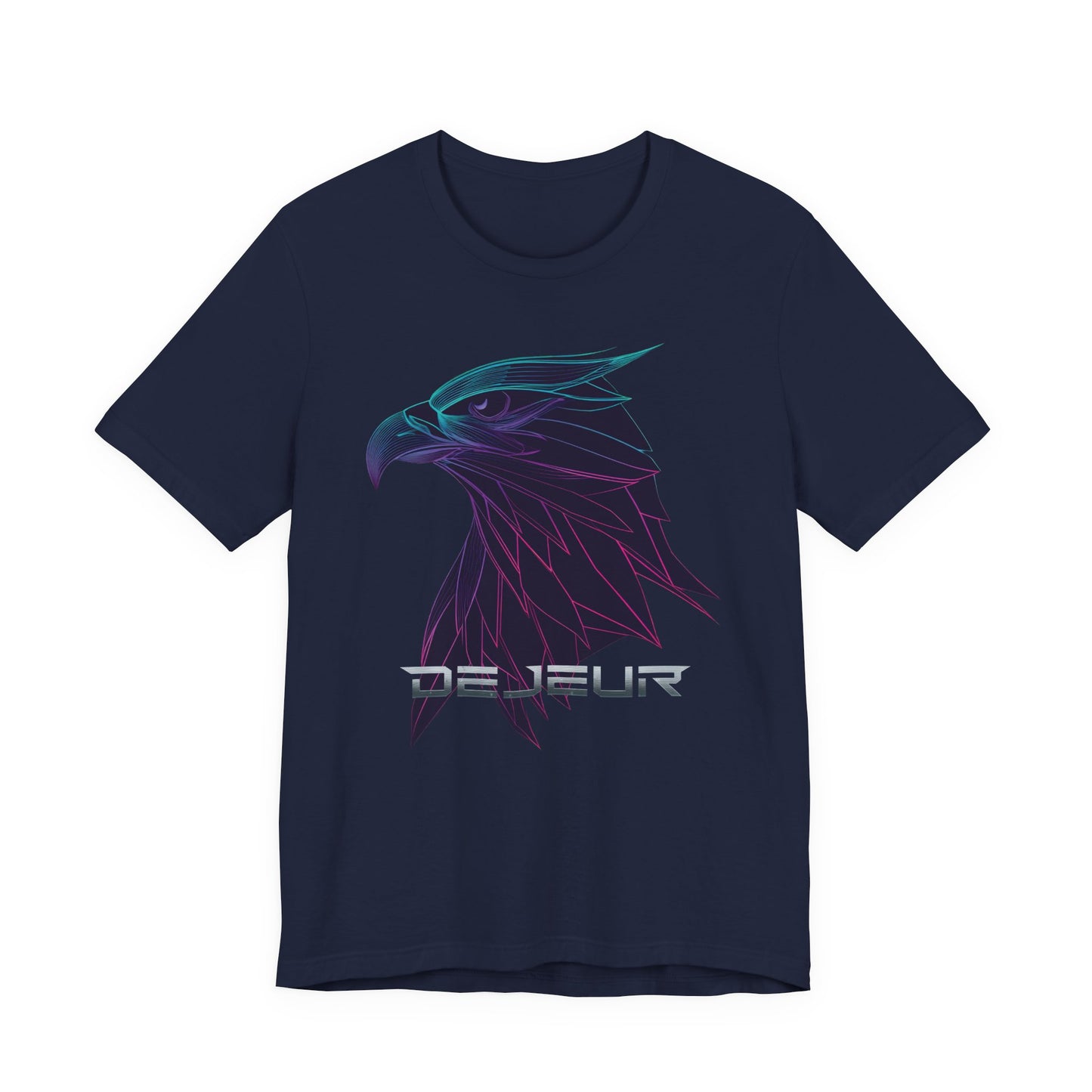 Neon Eagle Geometric Line Art - T-Shirt