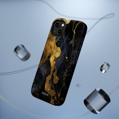 Metallic Gold Dark Marble - iPhone MagSafe Tough Case