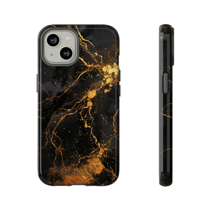 Dark Gold Amber Marble - iPhone Tough Case