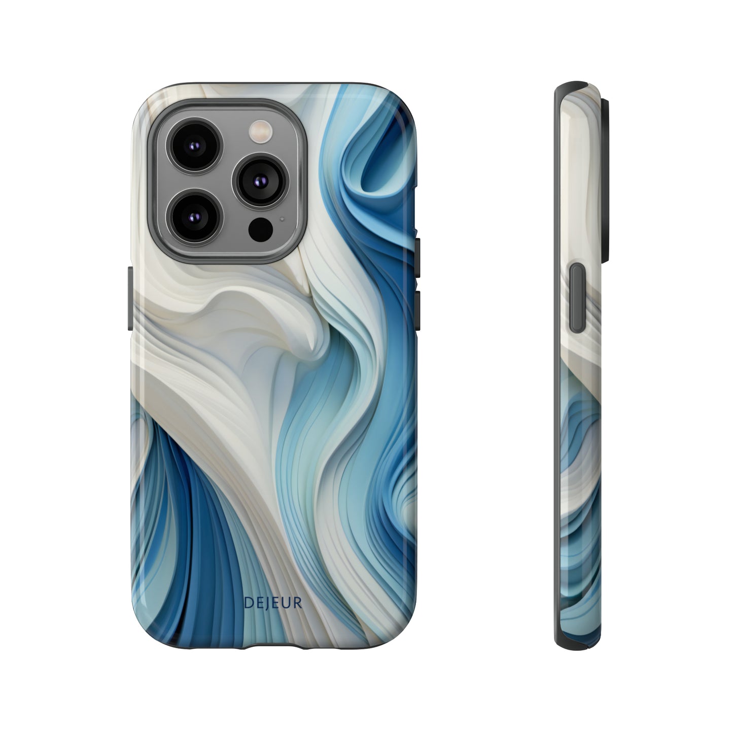 Blue Cream Ripple - iPhone Tough Case