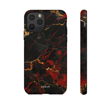 Dark Crimson Marble - iPhone Tough Case