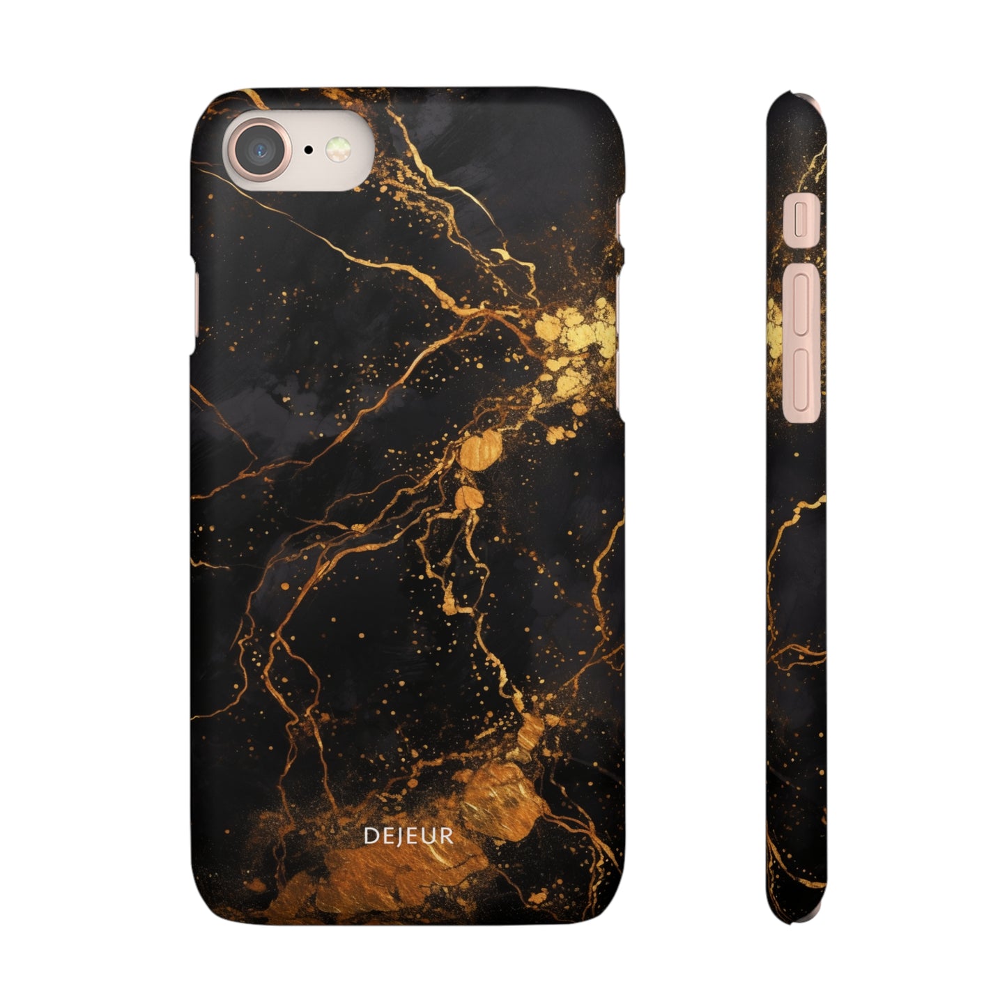 Dark Gold Amber Marble - iPhone Snap Case