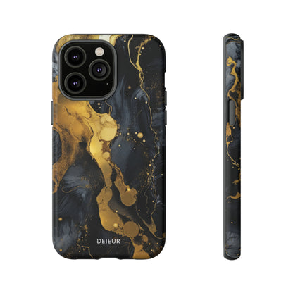 Metallic Gold Dark Marble - iPhone Tough Case