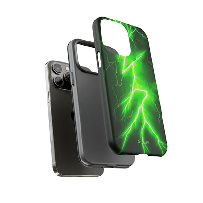 Neon Green Lightning - iPhone Tough Case