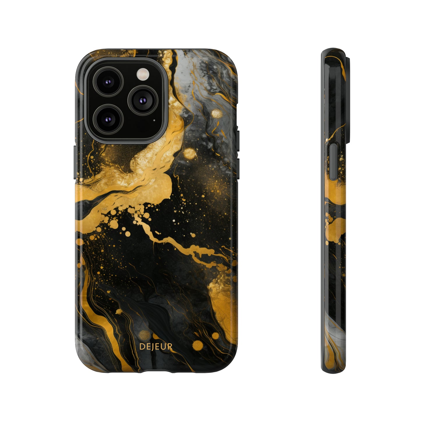 Gold & Black Marble - iPhone Tough Case