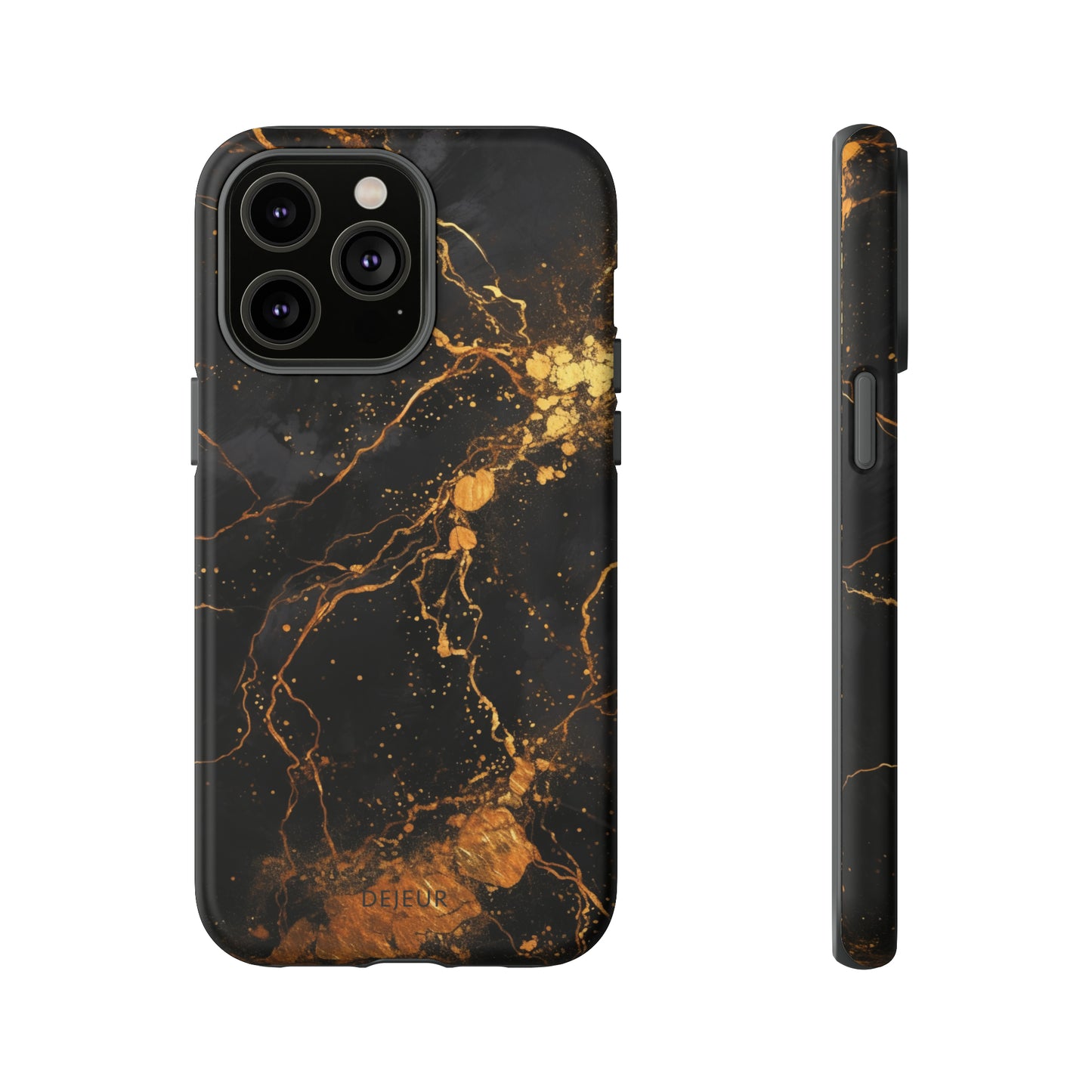 Dark Gold Amber Marble - iPhone Tough Case