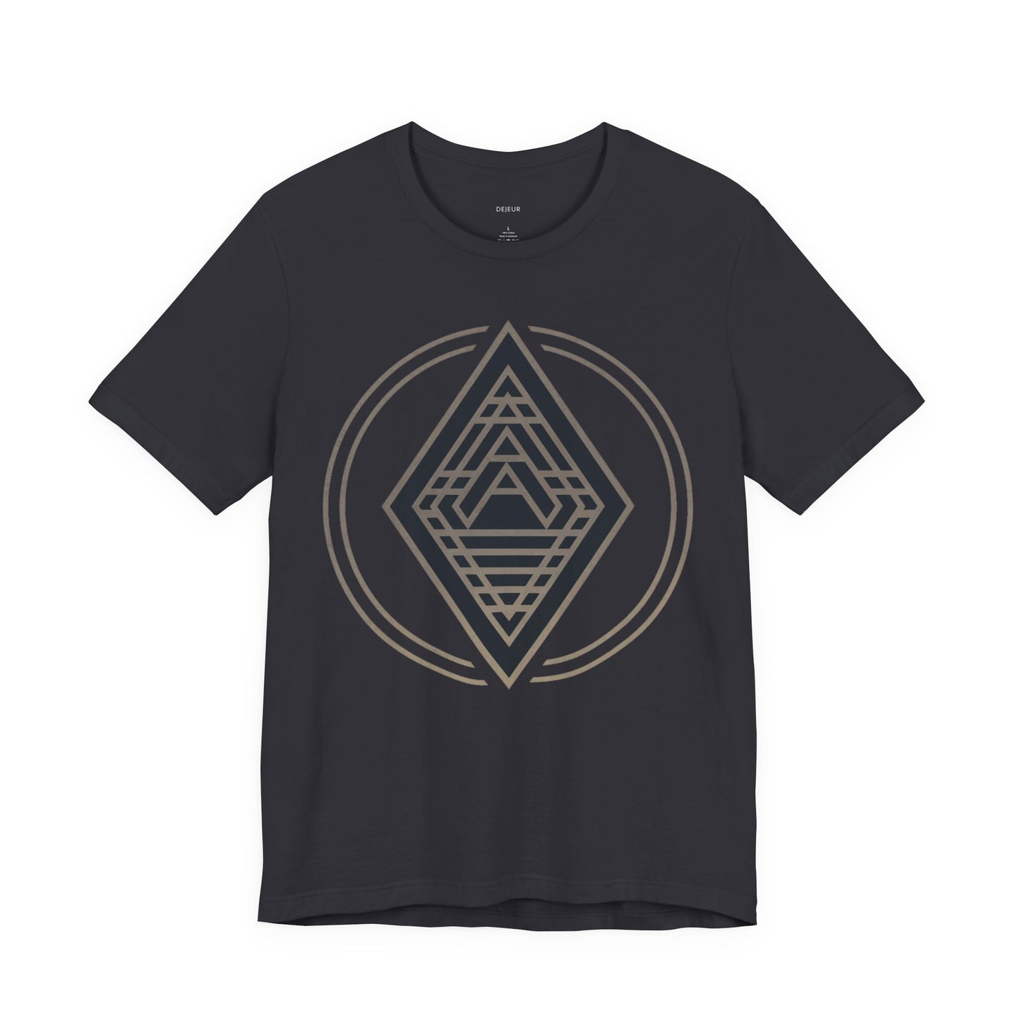 Diamond Art Deco Emblem Gold Circular Frame - Men's T-Shirt