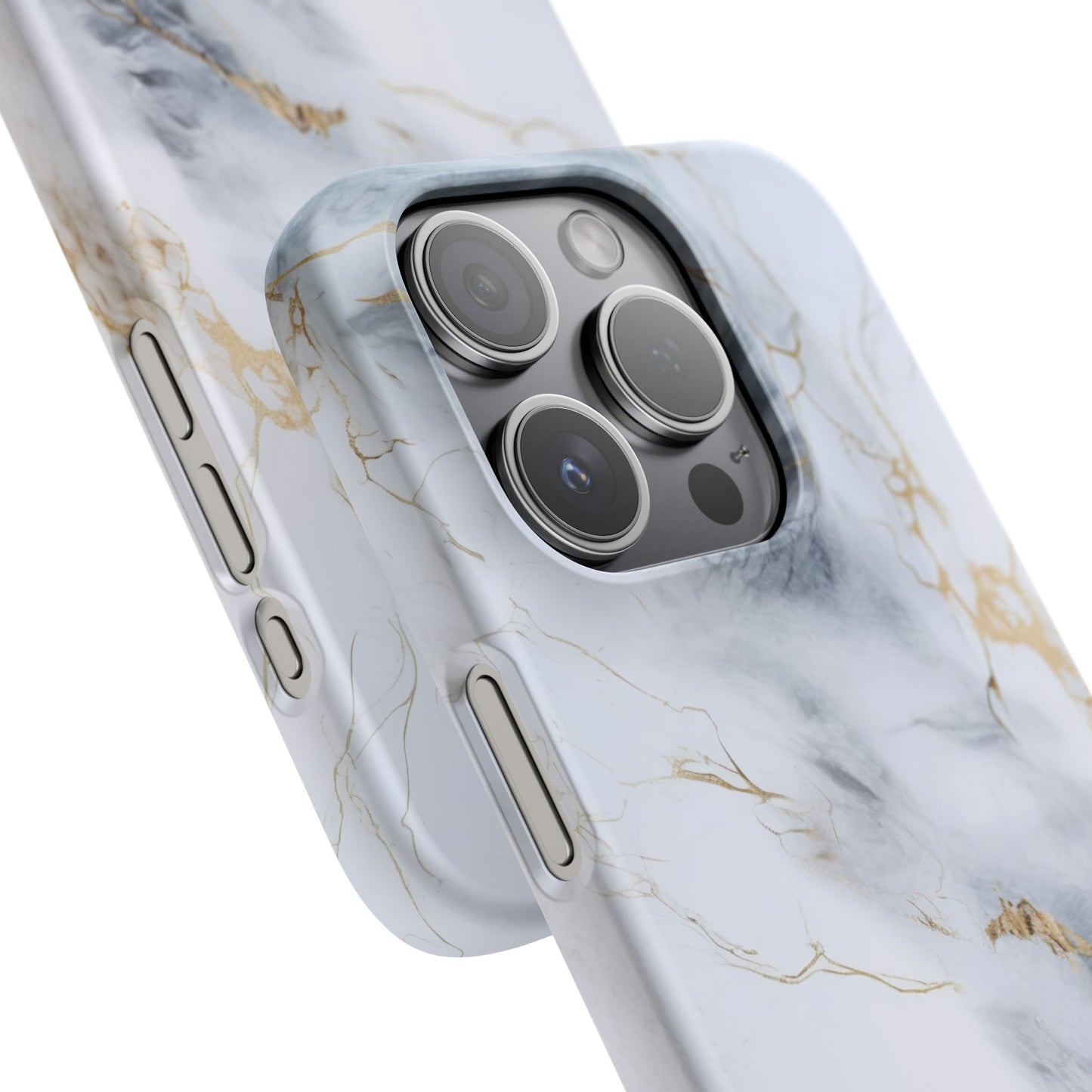 White Gold Marble - iPhone Snap Case