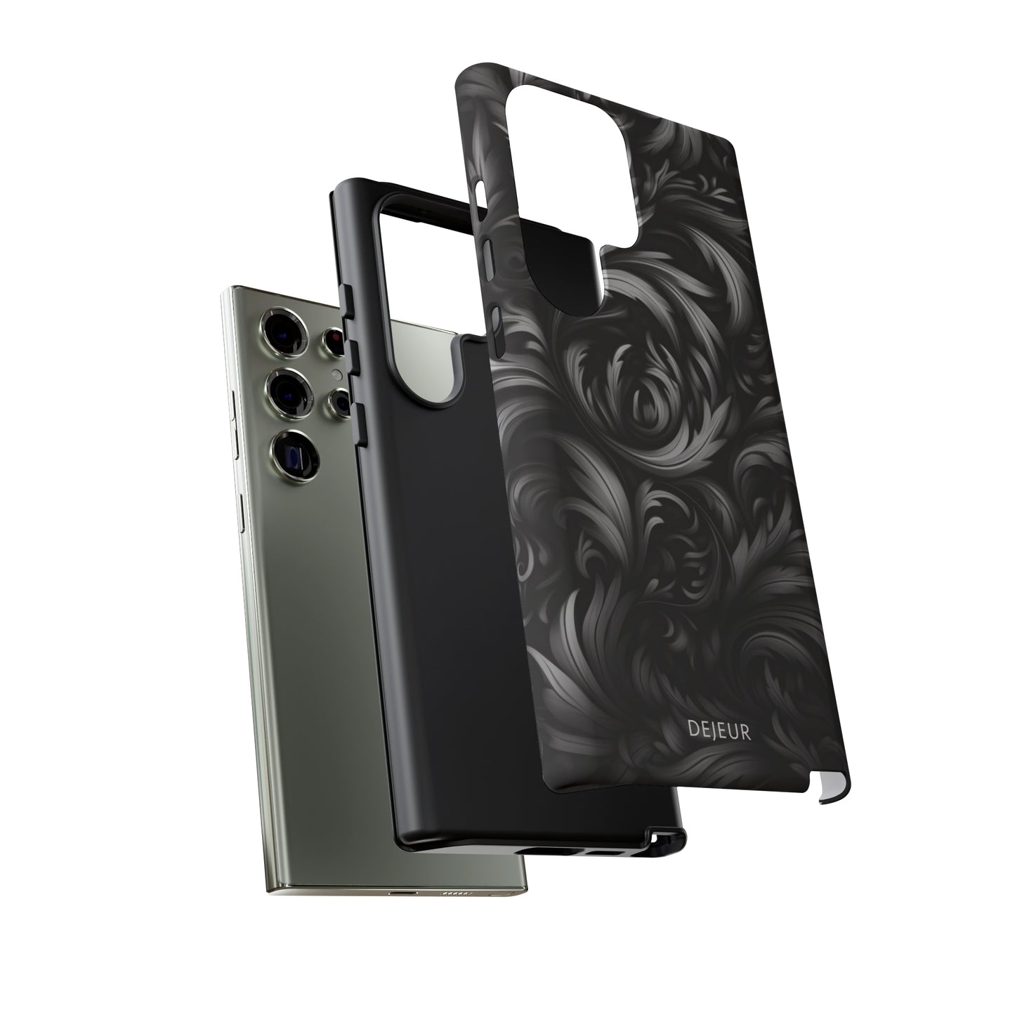 Dark Grey Floral - Samsung Galaxy Tough Case