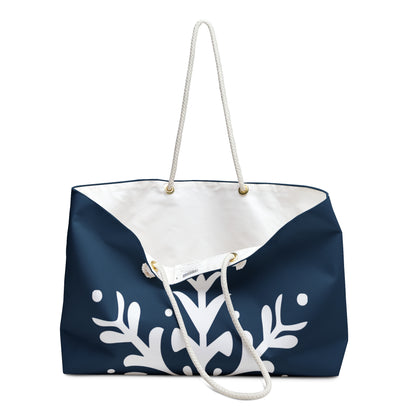 Weekender Tote Bag - Snowflake Elegance