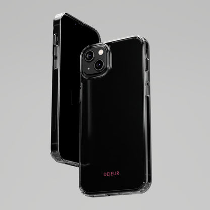 Dejeur Clear iPhone Case - Pink Text