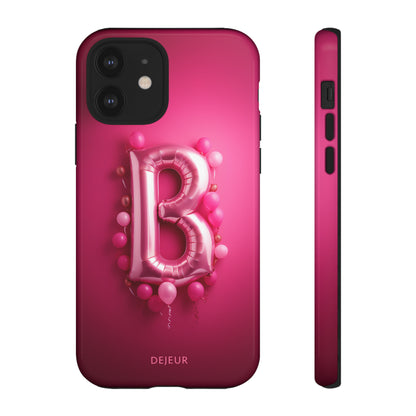 B Magenta Pink Balloons - iPhone Tough Case