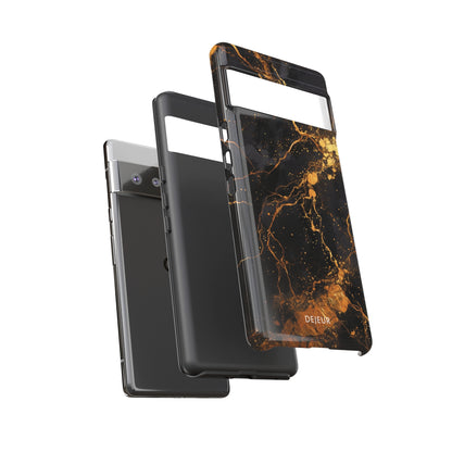 Dark Gold Amber Marble - Google Pixel Tough Case