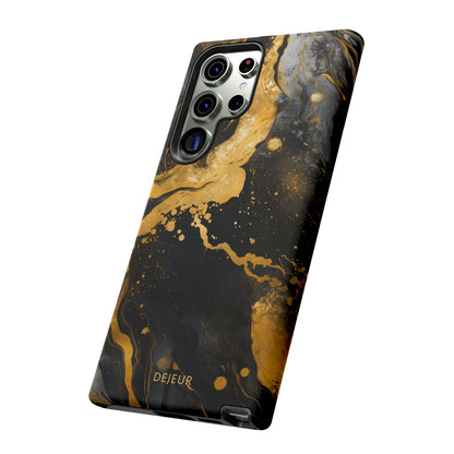 Gold & Black Marble - Samsung Galaxy Tough Case