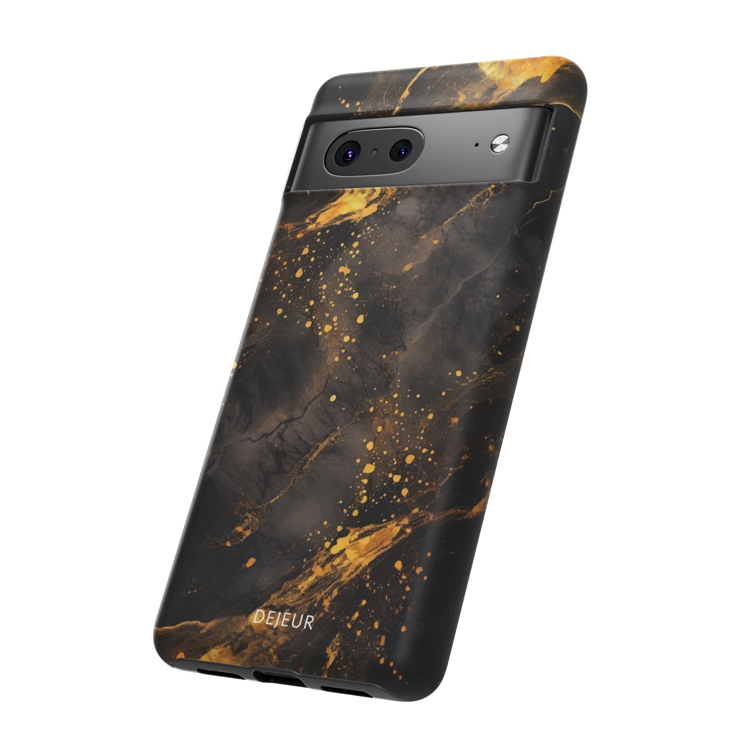 Black Gold Speckled Marble - Google Pixel Tough Case