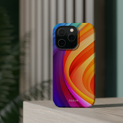 Rainbow Waves - iPhone MagSafe Tough Case