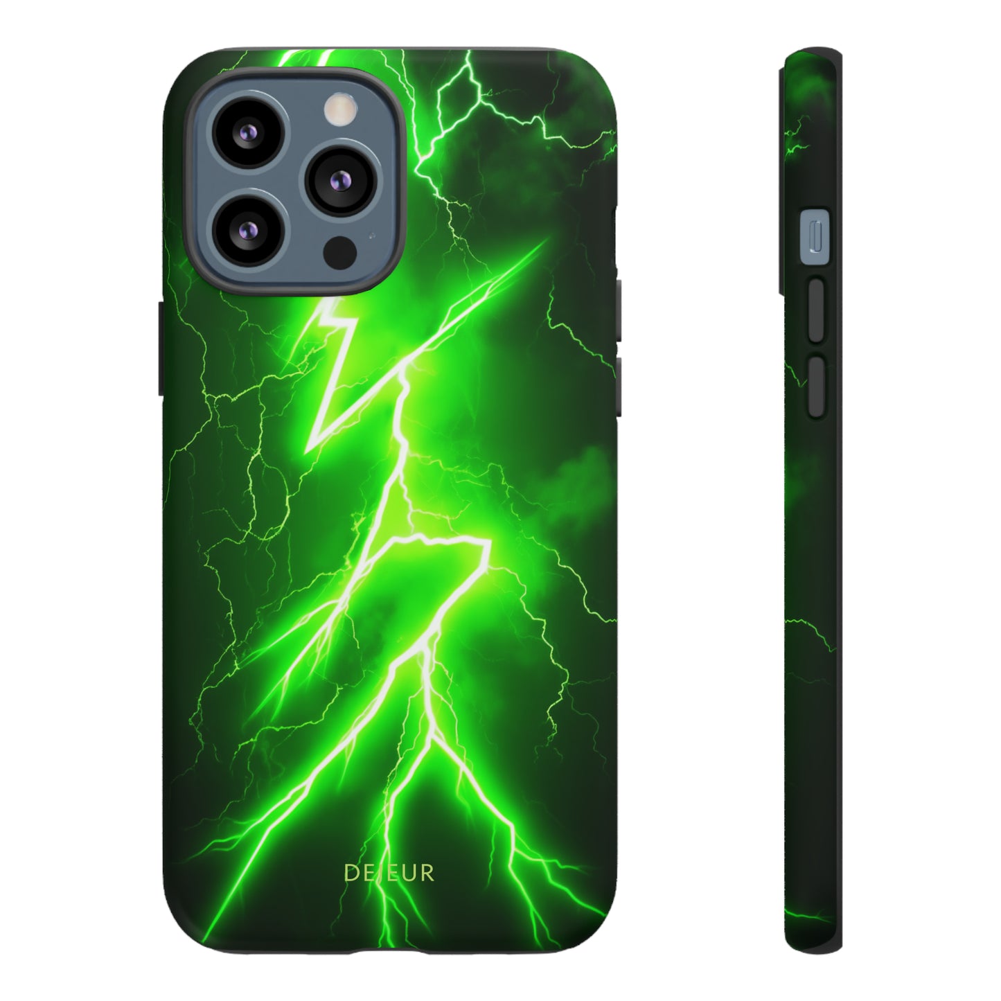 Neon Green Lightning - iPhone Tough Case