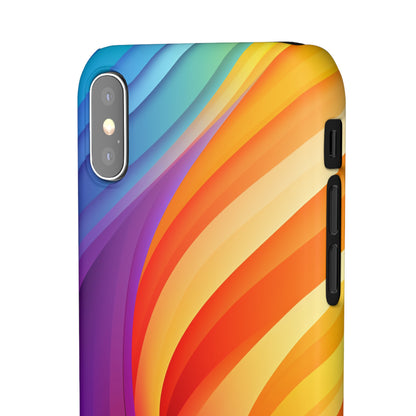 Rainbow Waves - iPhone Snap Case