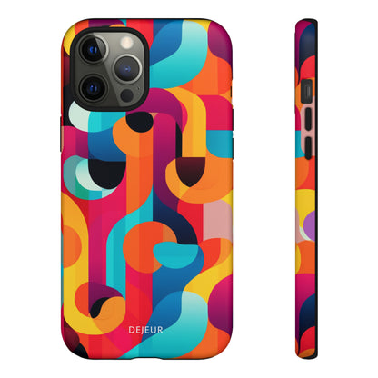 Curved Abstract Shapes - iPhone Tough Case