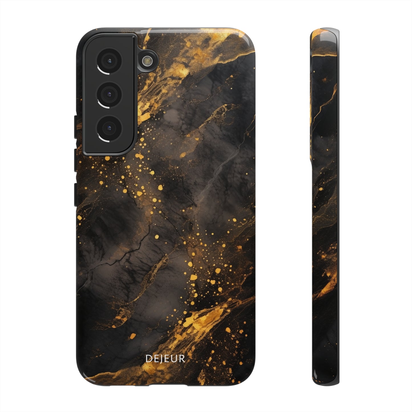 Black Gold Speckled Marble - Samsung Galaxy Tough Case