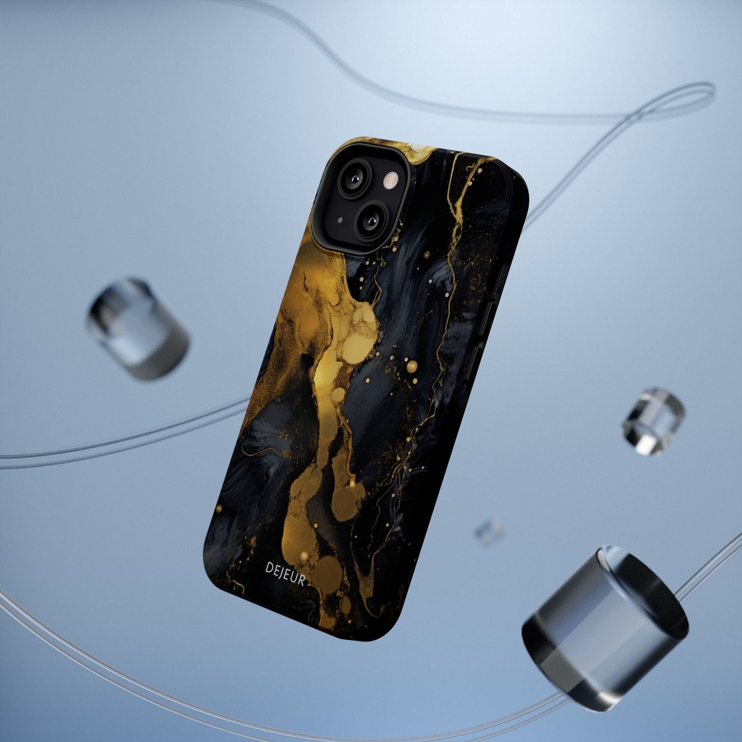 Metallic Gold Dark Marble - iPhone MagSafe Tough Case