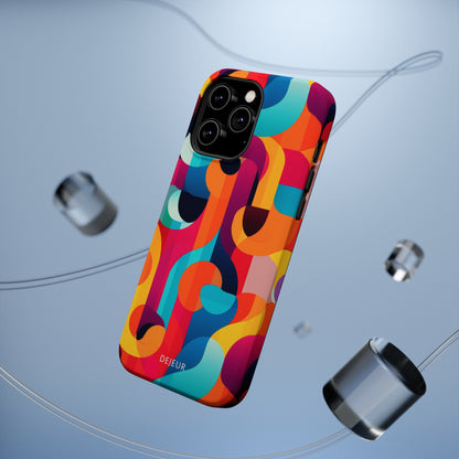 Curved Abstract Shapes - iPhone MagSafe Tough Case