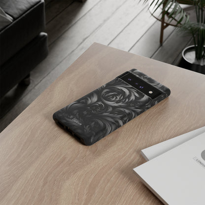 Dark Grey Floral - Google Pixel Tough Case