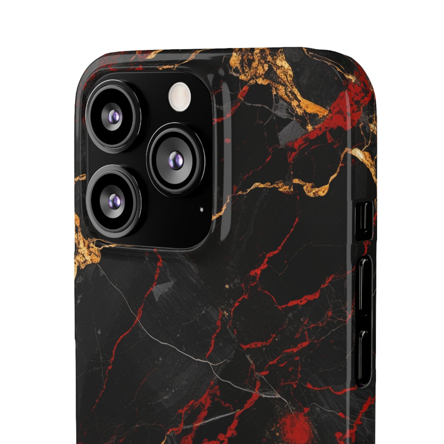 Dark Crimson Marble - iPhone Snap Case