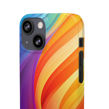 Rainbow Waves - iPhone Snap Case