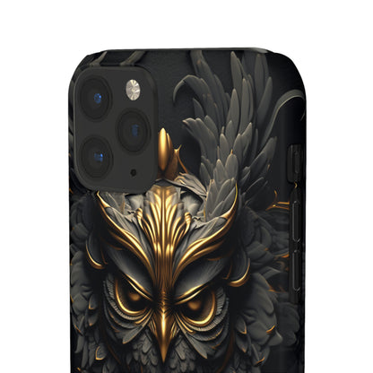 Golden Dark Owl - iPhone Snap Case