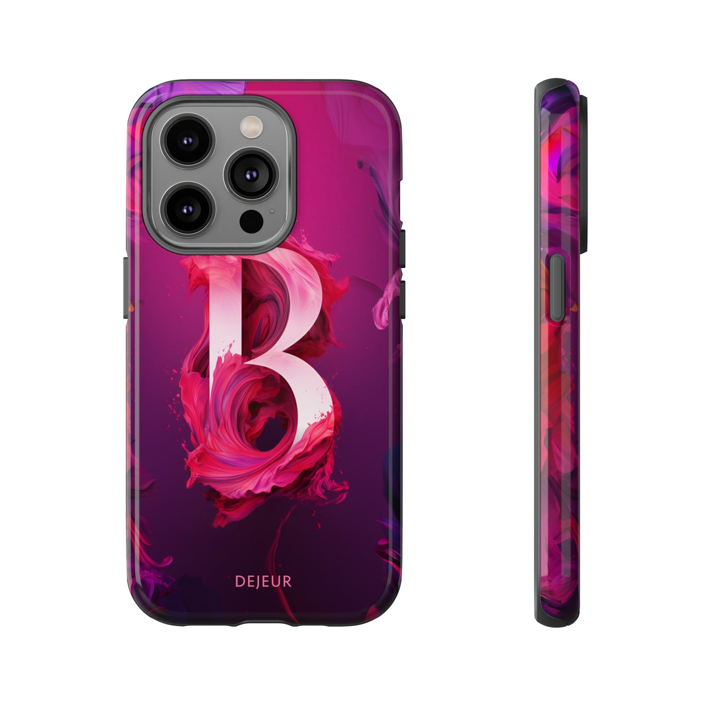 B Pink Splash - iPhone Tough Case