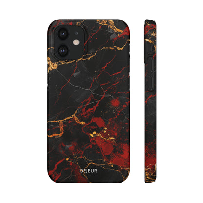 Dark Crimson Marble - iPhone Snap Case