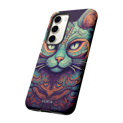 Intricate Aqua Cat - Samsung Galaxy Tough Case