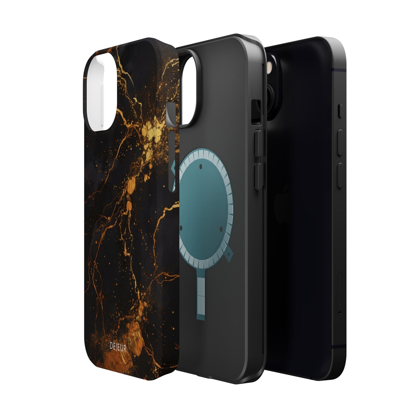 Dark Gold Amber Marble - iPhone MagSafe Tough Case