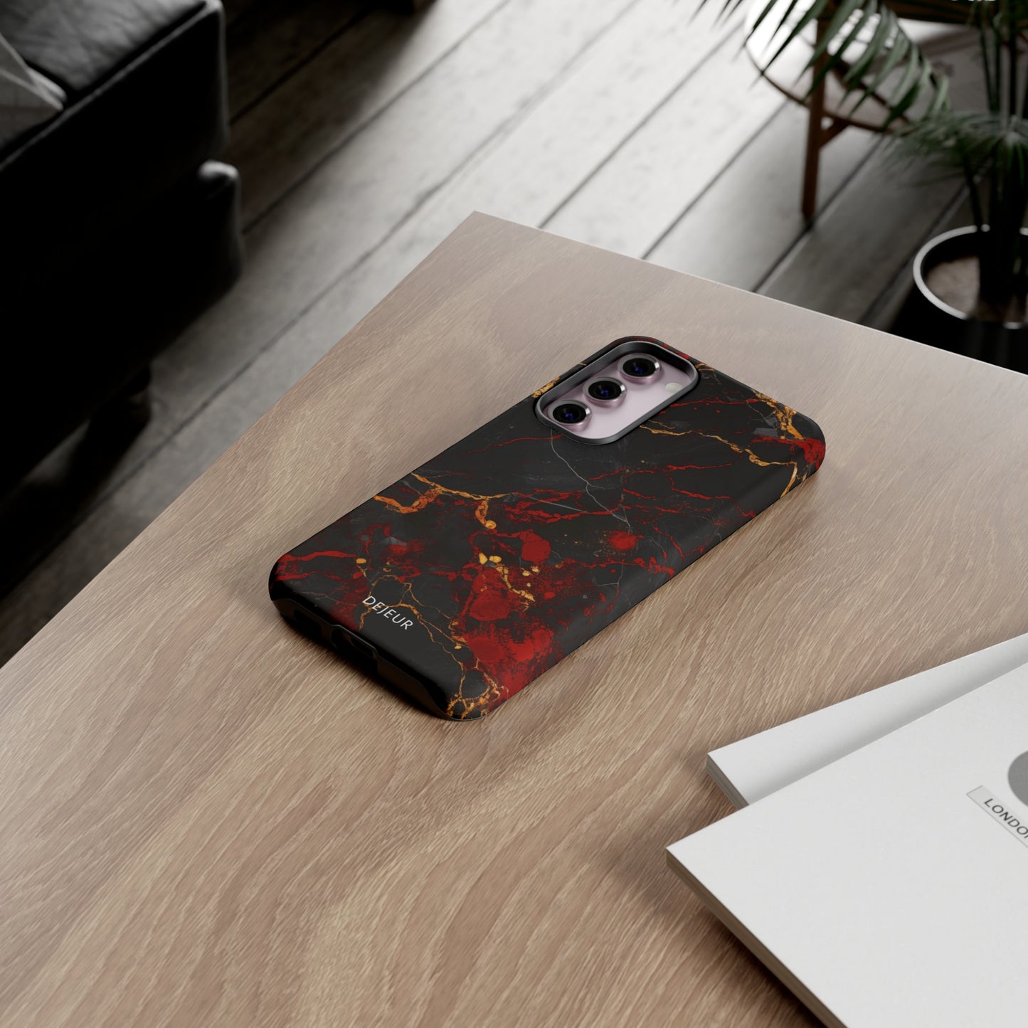 Dark Crimson Marble - Samsung Galaxy Tough Case