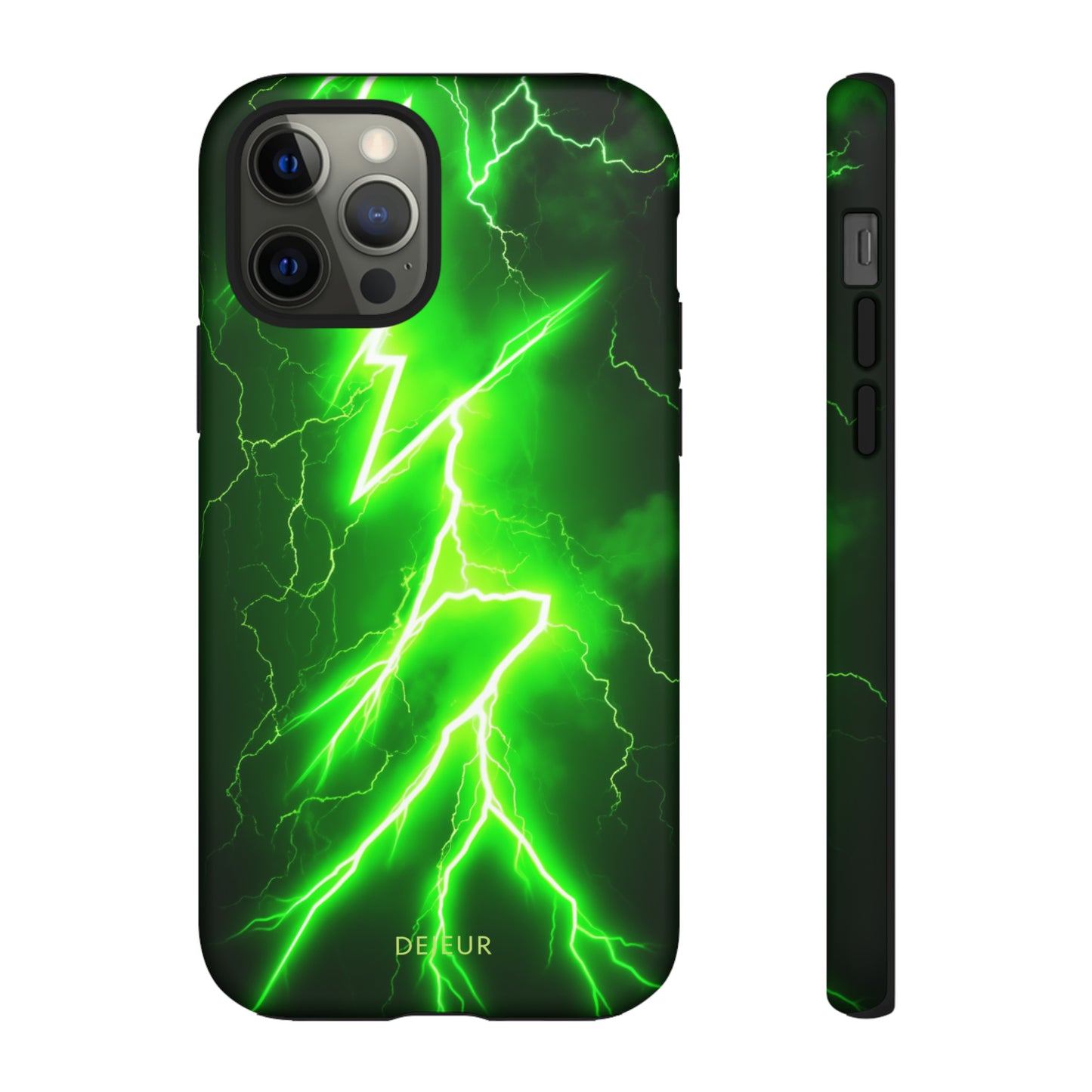 Neon Green Lightning - iPhone Tough Case