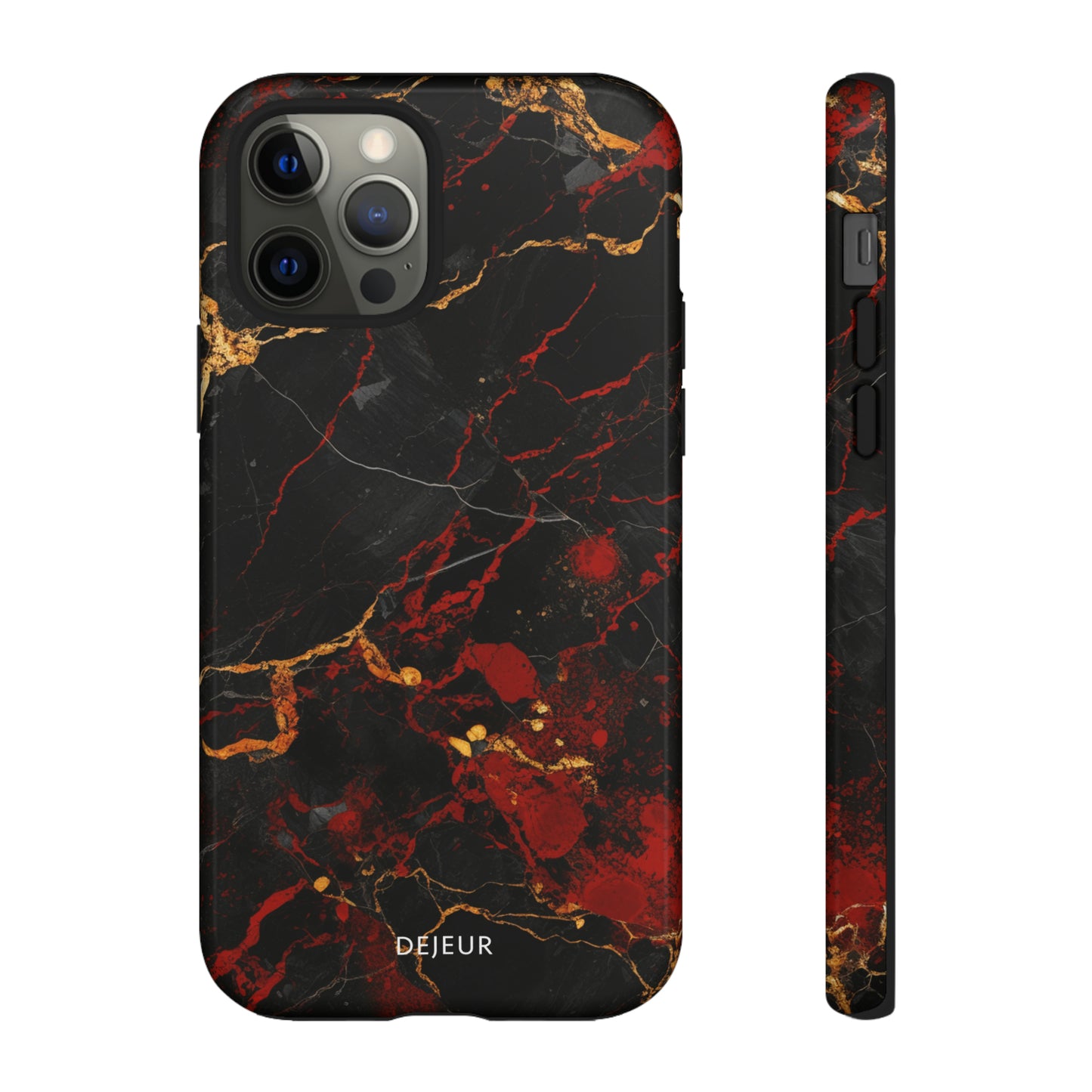 Dark Crimson Marble - iPhone Tough Case