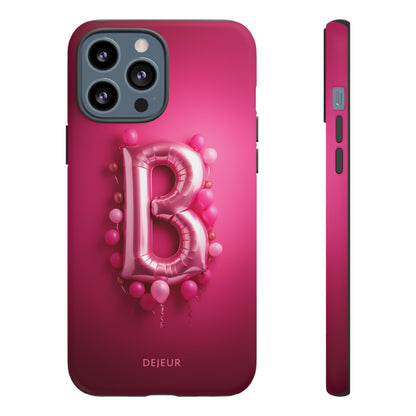 B Magenta Pink Balloons - iPhone Tough Case