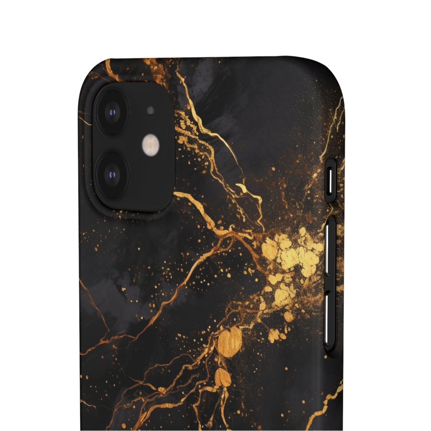 Dark Gold Amber Marble - iPhone Snap Case