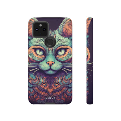 Intricate Aqua Cat - Google Pixel Tough Case