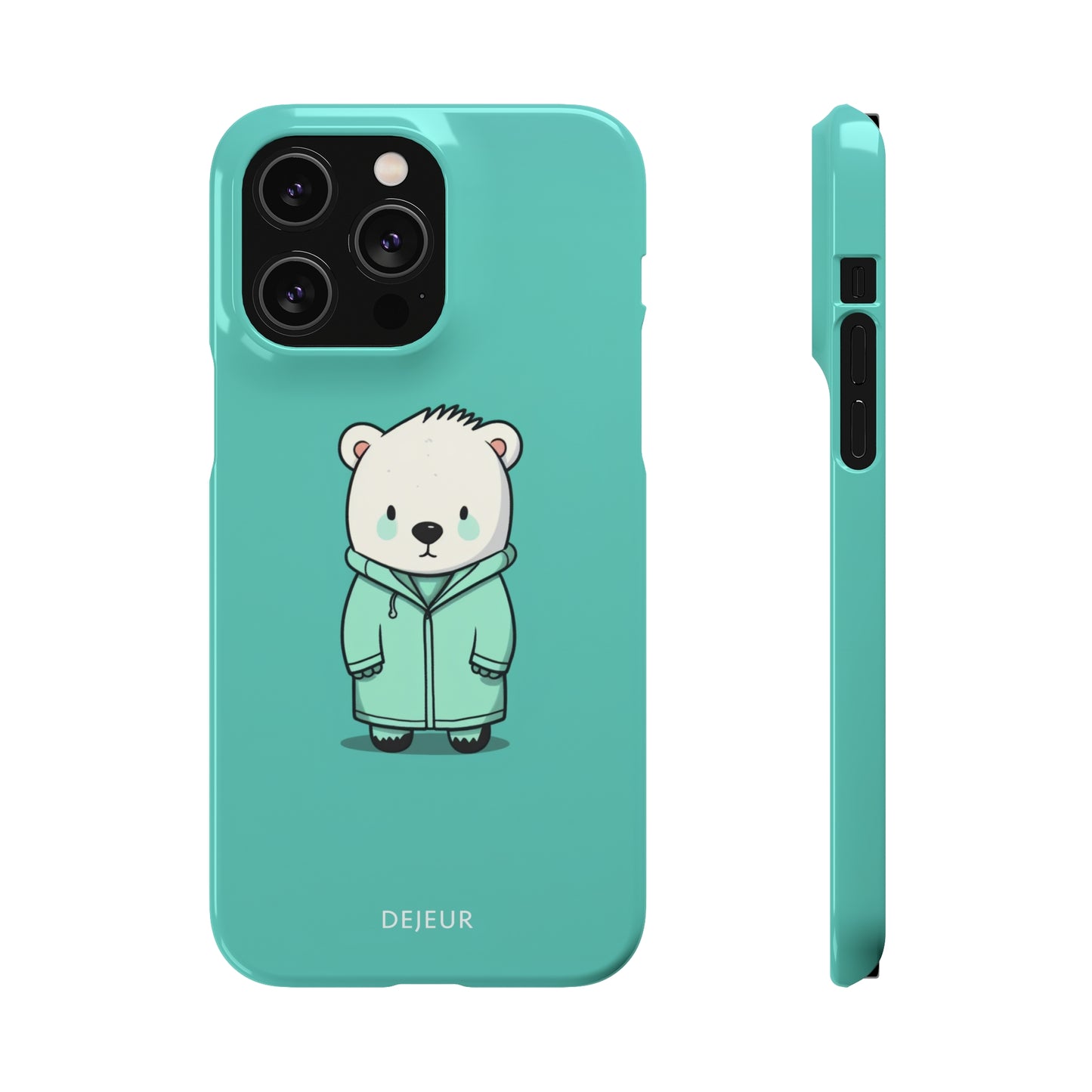 Aqua Coat Bear - iPhone Snap Case