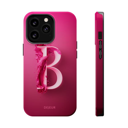 B Hot Pink Splash - iPhone MagSafe Tough Case