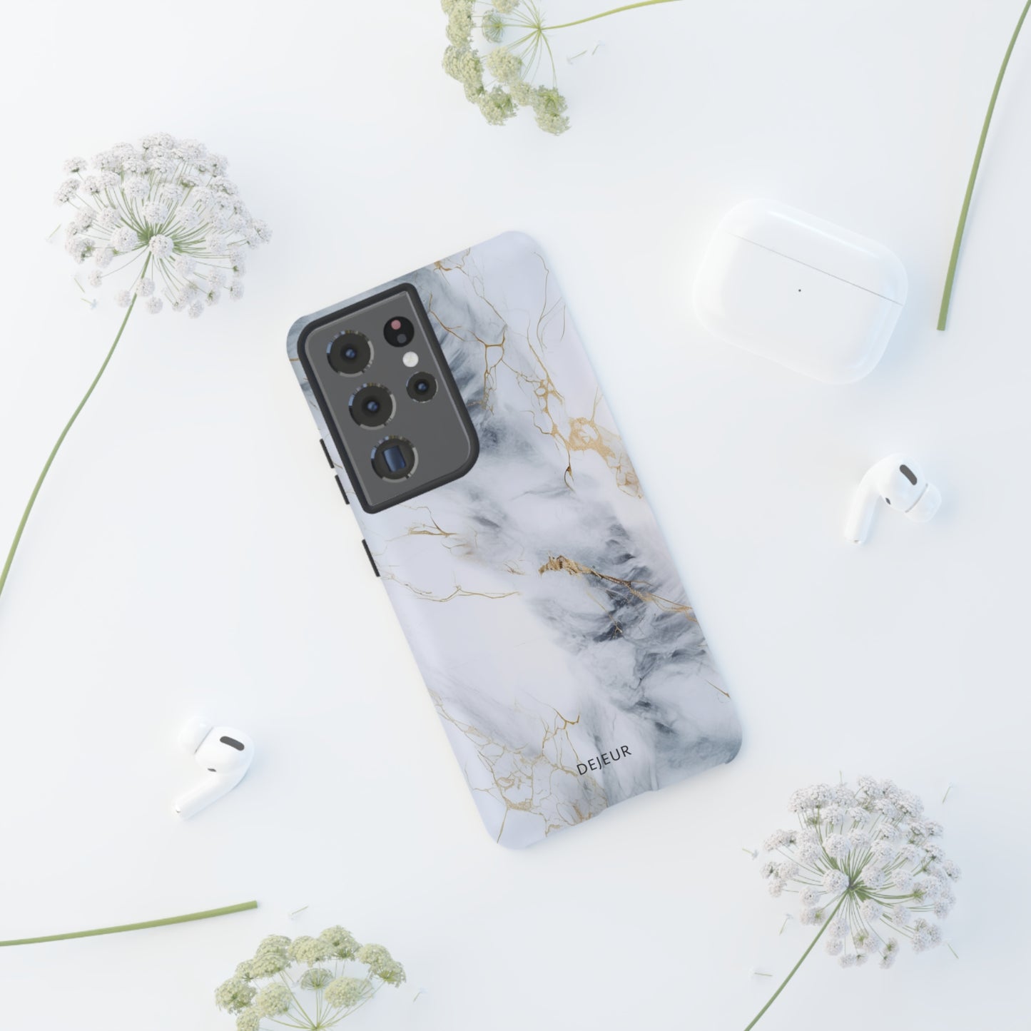 White Gold Marble - Samsung Galaxy Tough Case