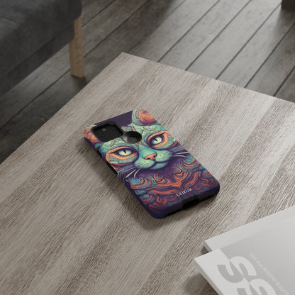 Intricate Aqua Cat - Google Pixel Tough Case