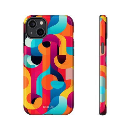 Curved Abstract Shapes - iPhone Tough Case